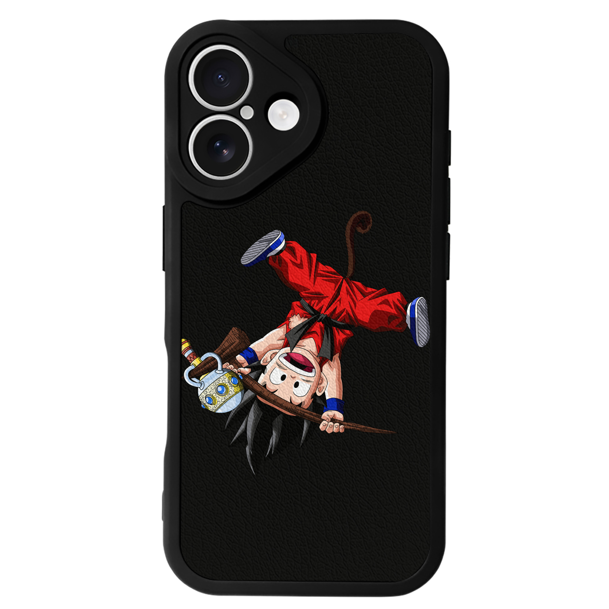 （画像用） ドラゴンボール 孫悟空（そん ごくう）Son Goku カカロット DRAGON BALL Kakarotto 【iPhone 16シリーズ対応】シリコンスマホケース（レザー調） 材質：シリコン